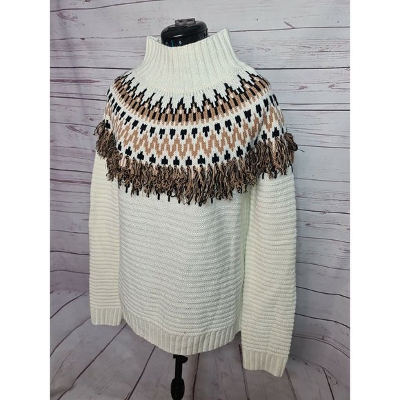 MINK PINK women size M 1980s retro style knitted jumper ugly sweater tassels - Picture 4 of 9